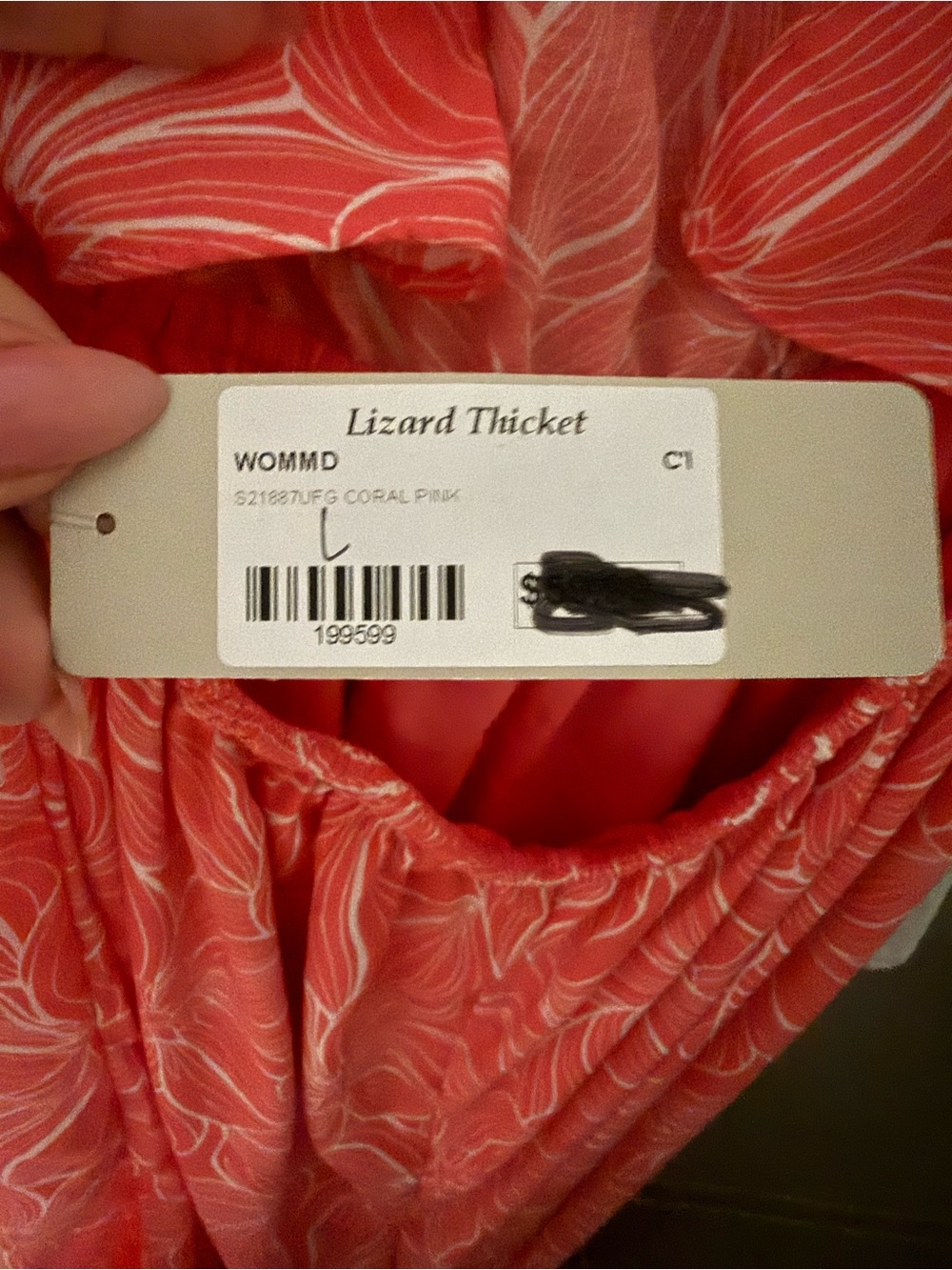 NWT Lizard Thicket C’isa Coral Pink Floral Strapless Maxi Dress Sz L Summer Fest - Picture 11 of 11